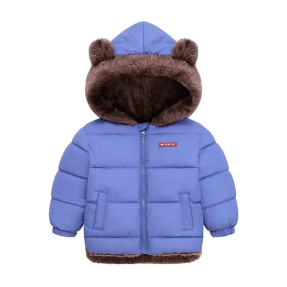 Boys Girls Thick Winter Kids Padded Fleece Warm Cashmere Snowsuit Coats
