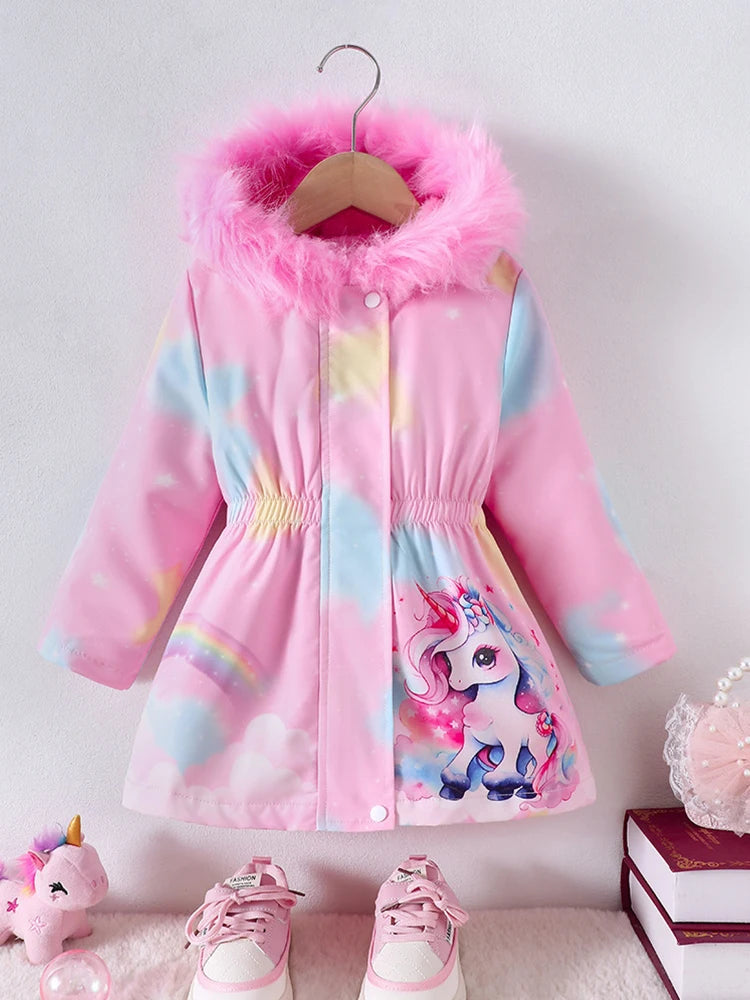 Winter Autumn Cotton Unicorn padded Big Thicken Warm Jacket