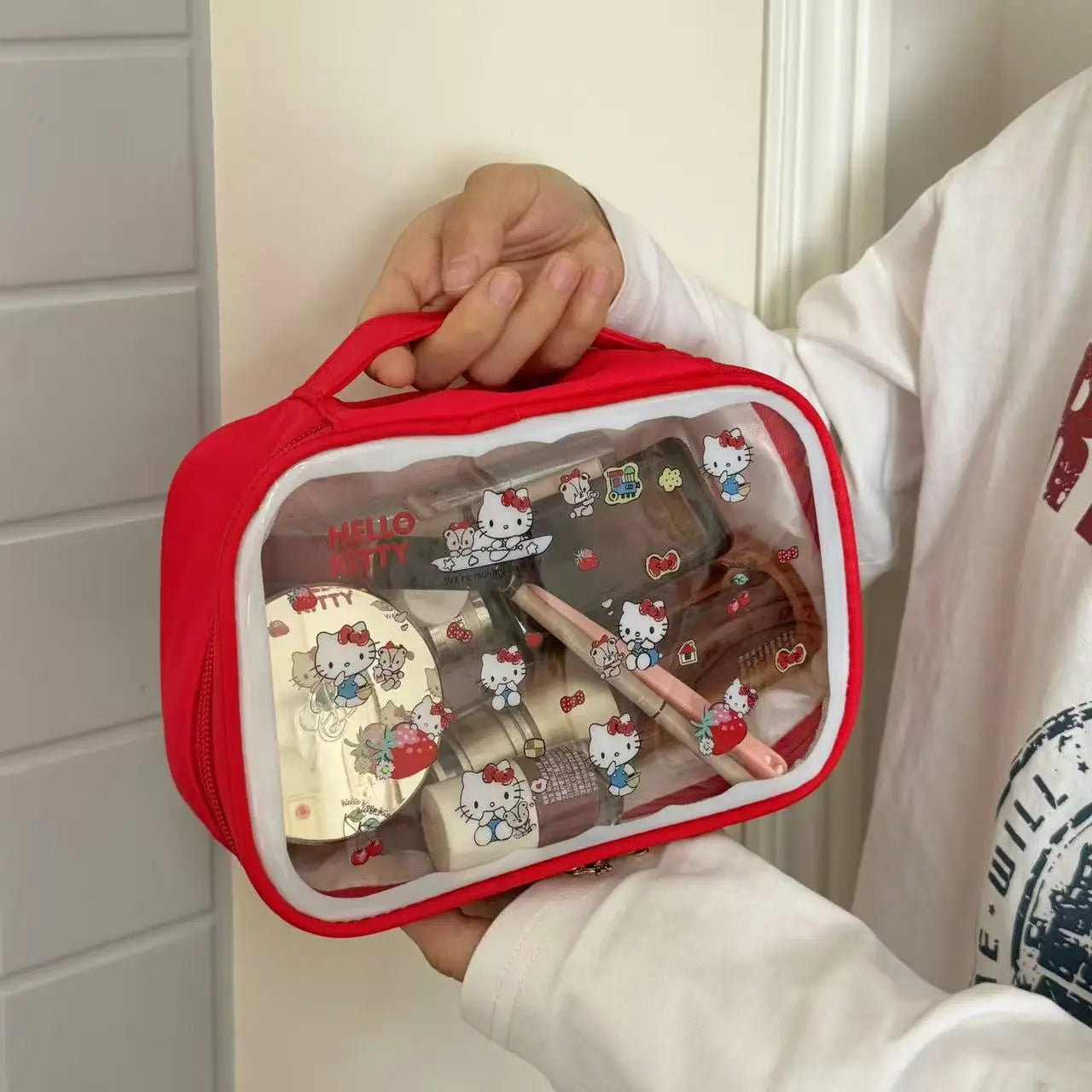 Cute Cat Makeup Bag Large Capacity