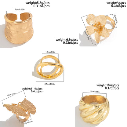 DANA Metal Butterfly Flowers Ring