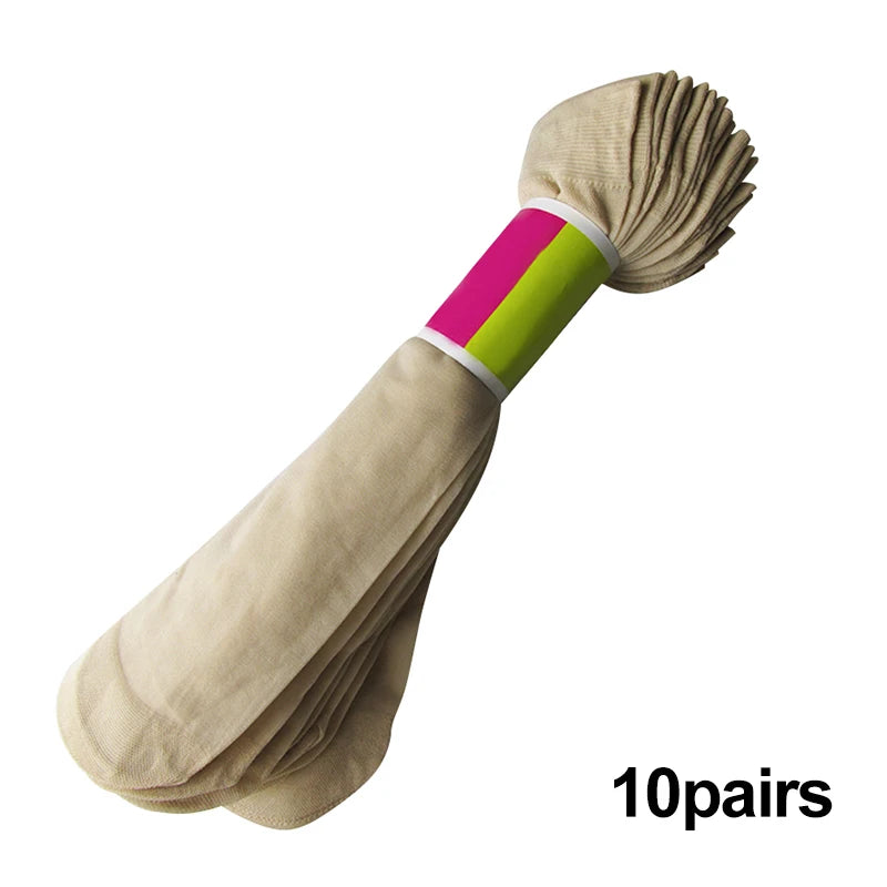 5/10 Pairs Thin Silk Transparent Sexy Socks Set