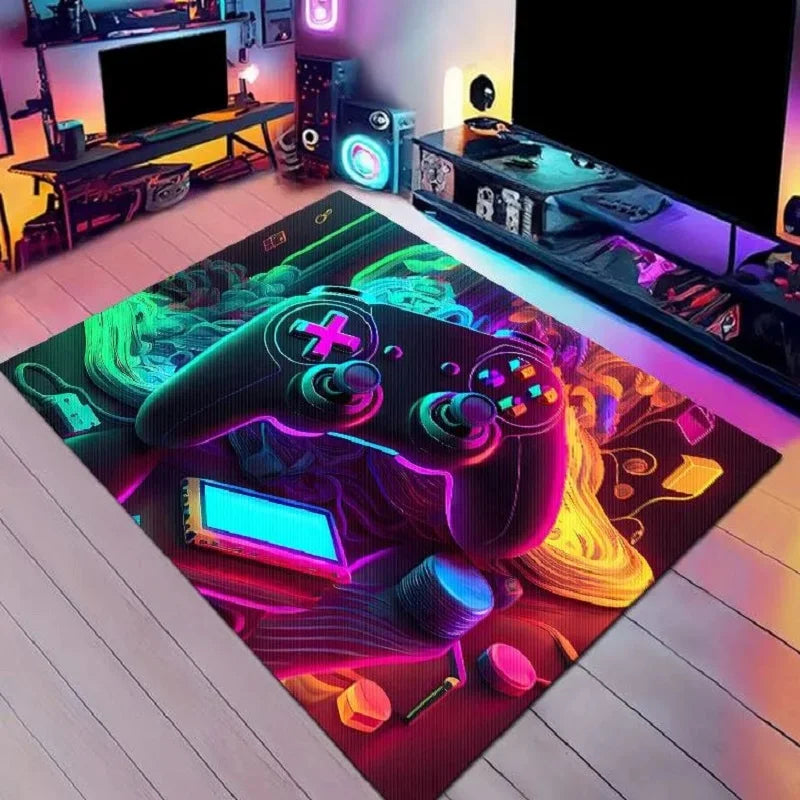 1PC Cyberpunk Style Gamepad Crystal Velvet Carpet