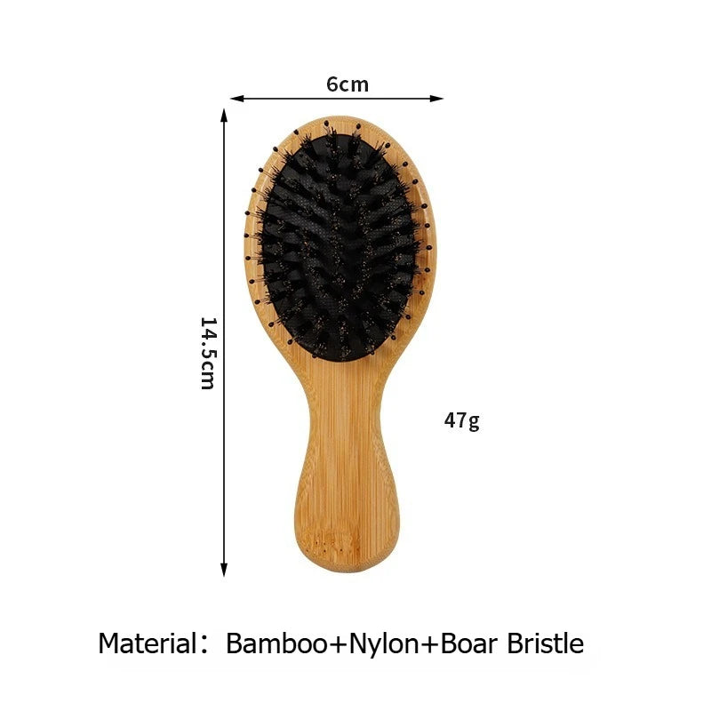 Bamboo Mini Airbag Comb Anti Static Air Cushion Hair Brush