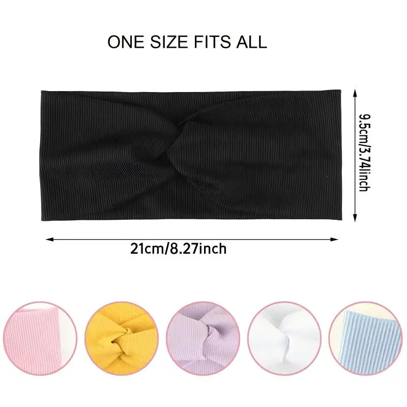 Silky Threaded Fabric Twist Headband