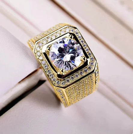 Milangirl Clear Cubic Zircon Luxurious Round Ring