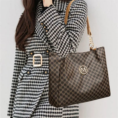 DANA Geometric Leather Letter "M" Bag