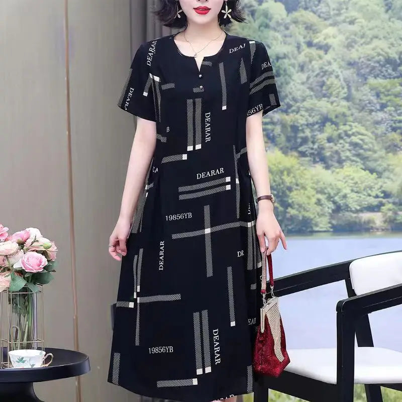 Bata informal de manga corta estilo boho, vestido largo