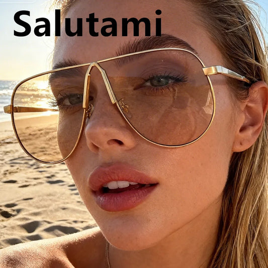 vintage oversized alloy square sunglasses