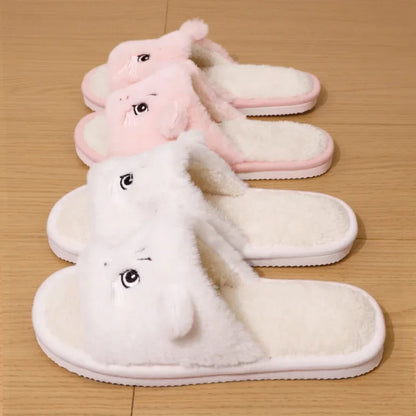 Faux Fur Cat Soft Sole Non Slip  Slippers