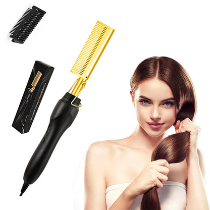 Hot Selling 2-In-1 Straight Hair Comb Portable
