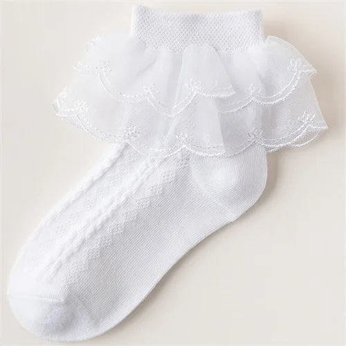 Baby White Lace Cotton Soft Socks