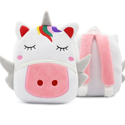 Cartoon cute plush animal backpack school
