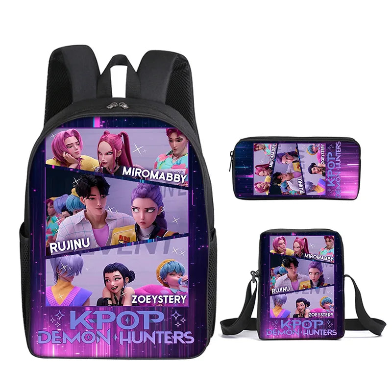 KPop Demon Hunters School Bags for Child Backpack