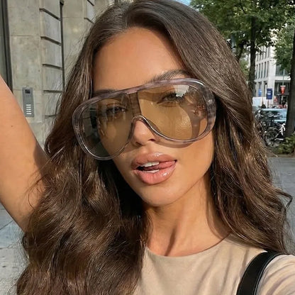 Oversized Large Frame Cat Eye Sunglasses
