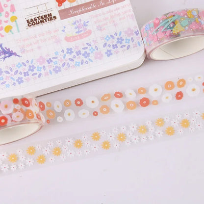 5Rolls Kawaii Transparent Sticker Tape DIY Decorative Material Tape