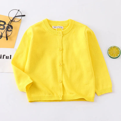 100Cotton Girls Knitting Cardigans Kids Sweater Toddler