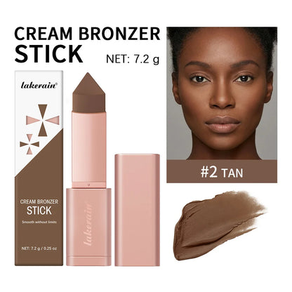 Cream Bronzer Stick and Contour Stick 2-in-1 bronzing and contouring instant depth & dimension to the face flawlessly over base