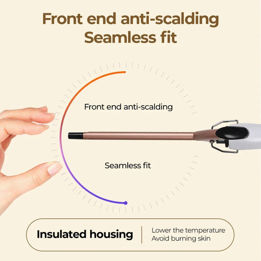 Ceramic perm bar hair curling iron, dual speed temperature control