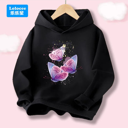 Petal Butterfly Spring Autumn Soft Cotton Hoodies
