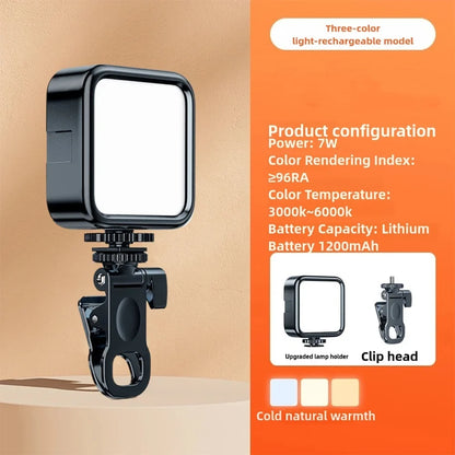 Portable LED Selfie Fill Light for iPhone Samsung iPad Cell Phone Laptop Clip Ring Flash Fill Lamp