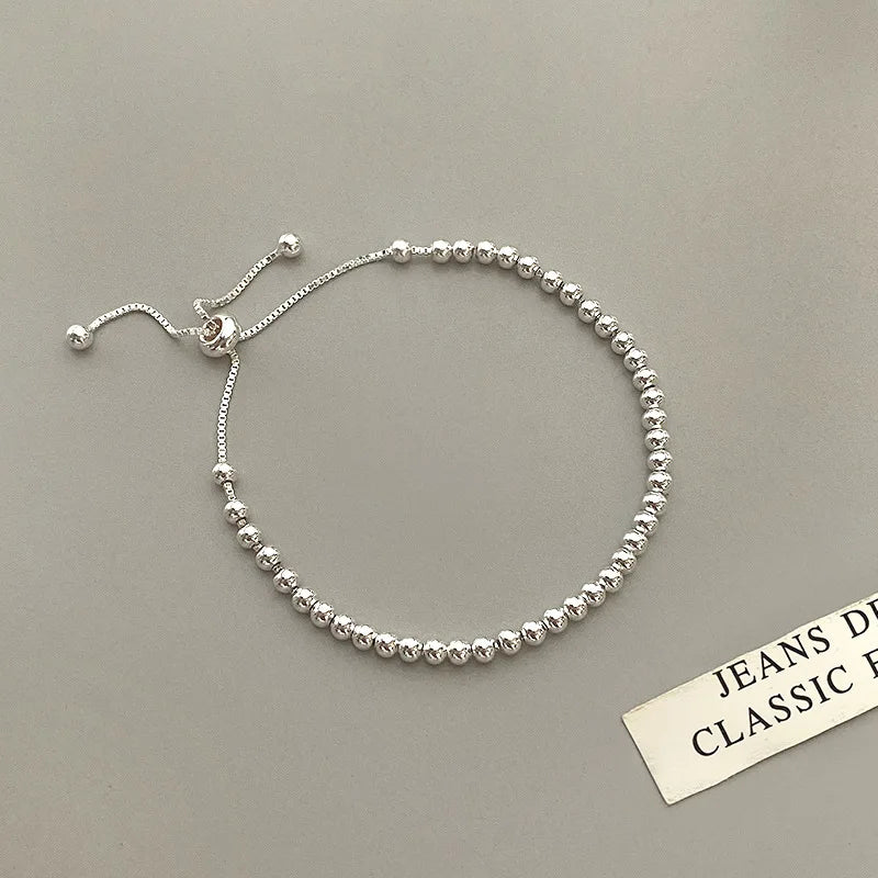 925 Sterling Silver Ball Necklace Set