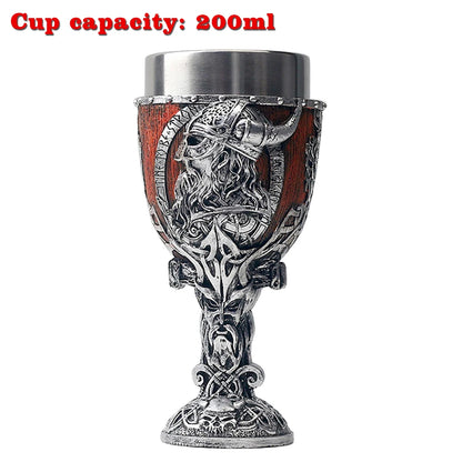 Viking Stainless Steel Nordic Barrel Dragon Boat Beer Mug