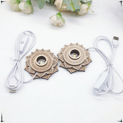 LED 3D Night Light Lotus Tower Shape Home Decoration