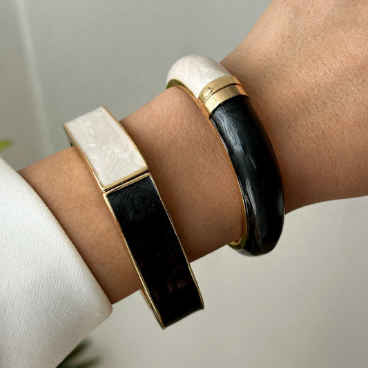 Dripping Oil Bangles Exaggerated Geometric Bracelets