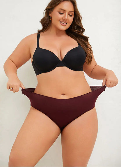 4Pcs/Set Cotton High Waist Plus Size Lingerie
