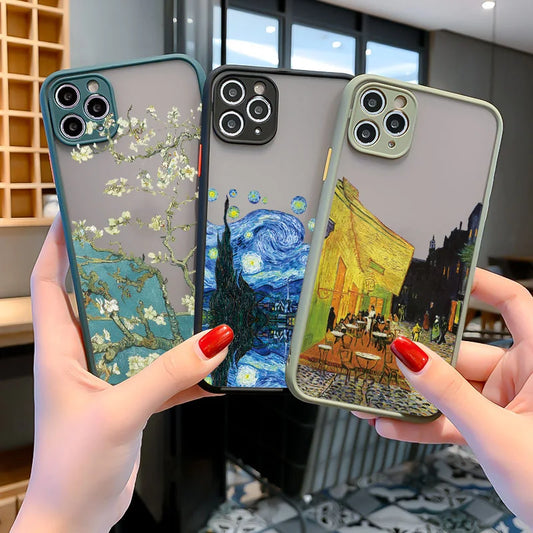 Mini Phone Cases Art Van Gogh Oil Painting Soft Covers