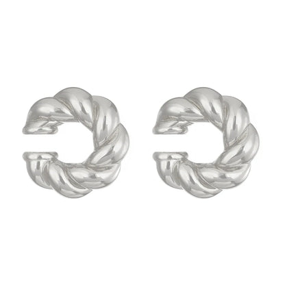 DANA Smooth Circle C Shape Clip Earrings