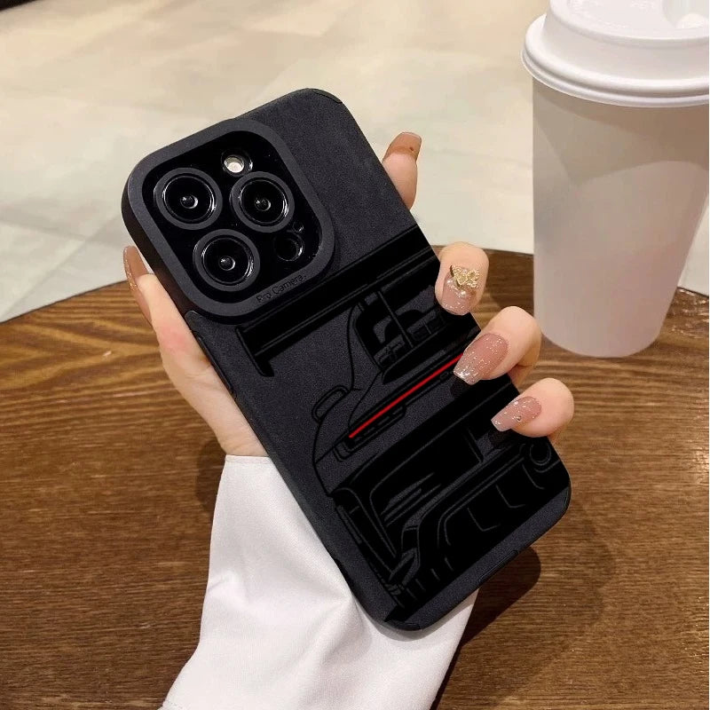 Cool Sports Car Phone Case For iPhone 18 Pro Max Faux Leather Cover