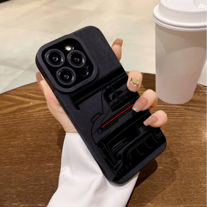 Cool Sports Car Phone Case For iPhone 18 Pro Max Faux Leather Cover