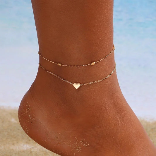 🎁 3 Pcs Sparkling Chain Zircon Heart Bracelet Set (100% off)