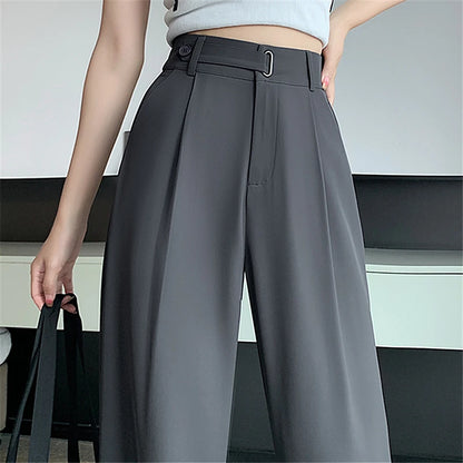 Casual Wide Leg Office Pants