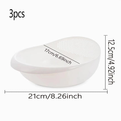 1/3pcs- Colander Rice Bowl Drain Basket