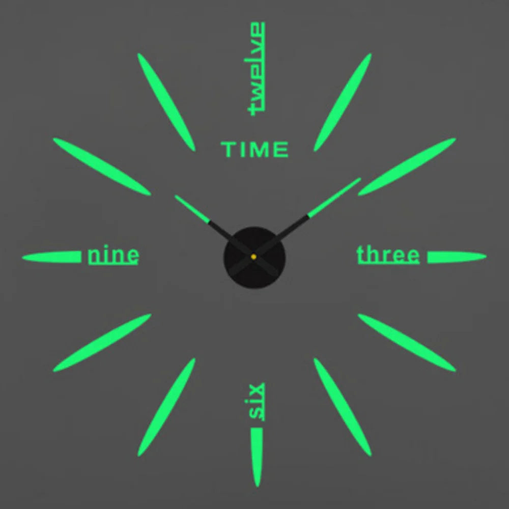 Large Wall 3D DIY Quartz Acrylic Mirror Stickers Clocks