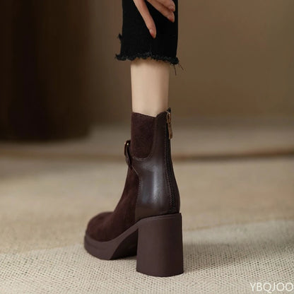 Thick sole thick heel elegant simple high heels Boots