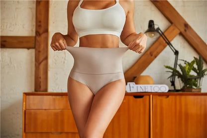 Seamless High Waist  Abdomen Hip Lift Briefs Body Shaping Lingerie