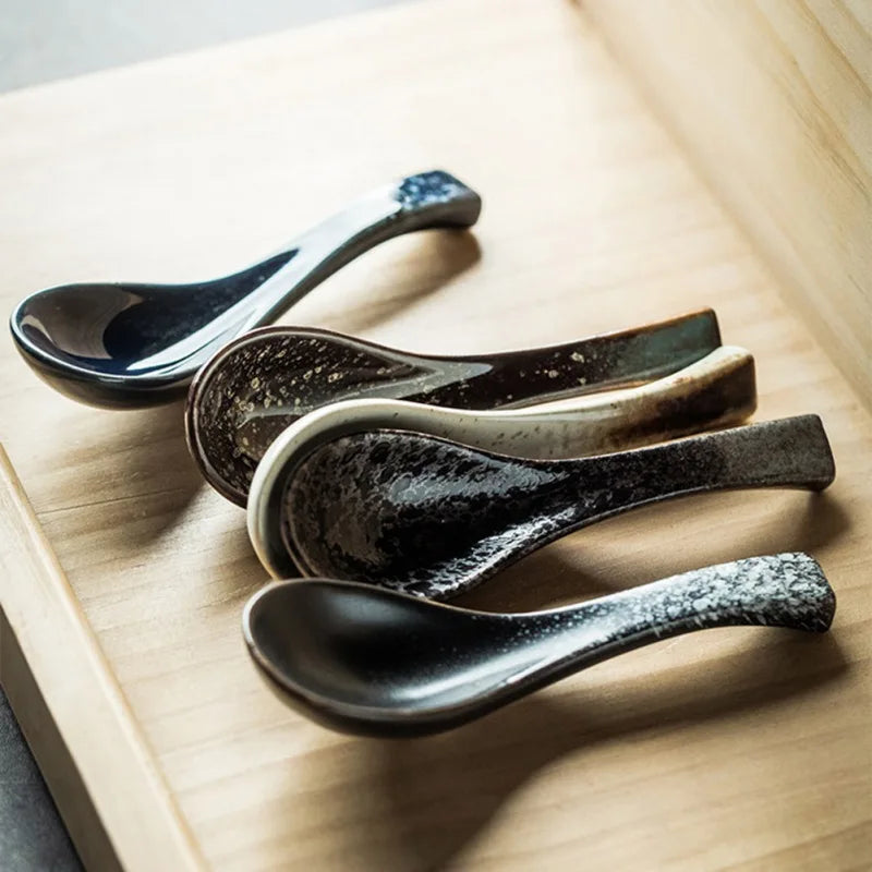 13cm Japanese Ceramic Soup Spoon
