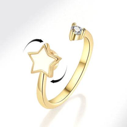 DANA 925 Silver Sunflower Diamond Zircon Ring