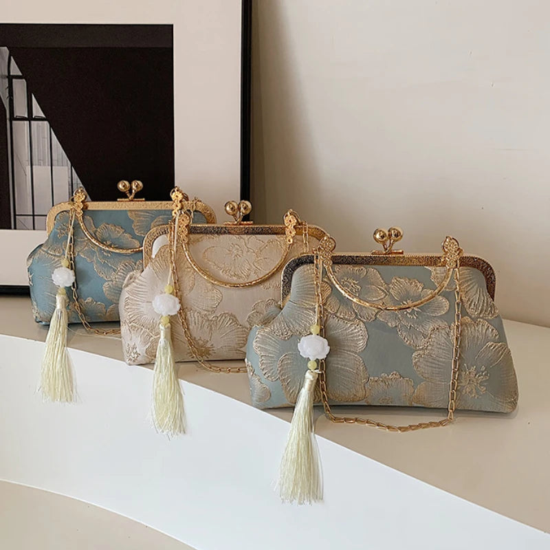 Chinese Style Shoulder Elegant Handbag Retro Small Square Bag