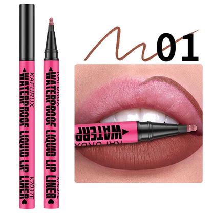 Liquid Matte12-Color Lipliner Pencil Waterproof Lips Contour Makeup