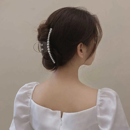 Simulated Pearl Hair Claws Hair Clips
