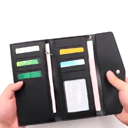 Black Small Leather Coin Rose Gold Wallet