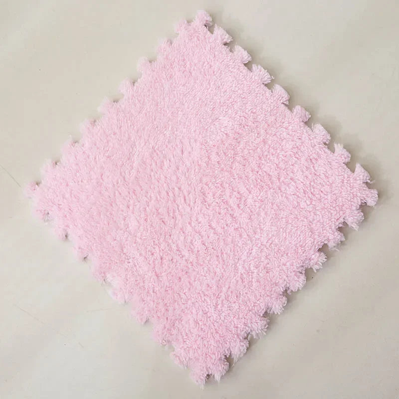 30*30CM Soft Plush Children Kids Rug Play Mat Puzzle Carpet
