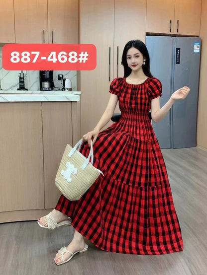 Long Maxi Bohemian Korean Style Floral Vintage Slim Dress Boho