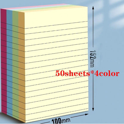 Large Lined Fluorescent Sticky Notes  Memo Pads