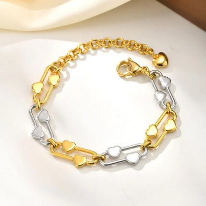 Distinctive Elliptical Hand-made Chain Stainless Steel Bracelets