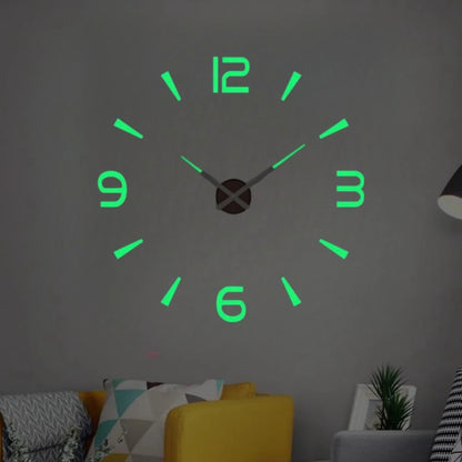 Large 3D Wall Clock Luminous Classic Wall Clocks